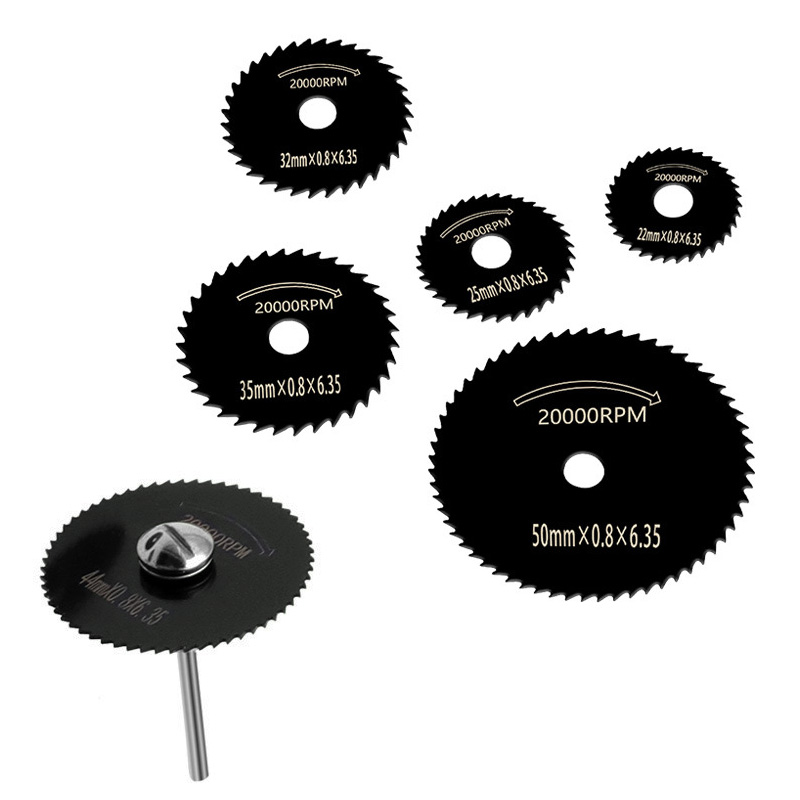 25/35/44/50mm HSS 원형 톱 블레이드 Dremel 금속 커터 용 로타리 도구 전동 공구 세트 목재 커팅 디스크 드릴 맨드릴 컷오프