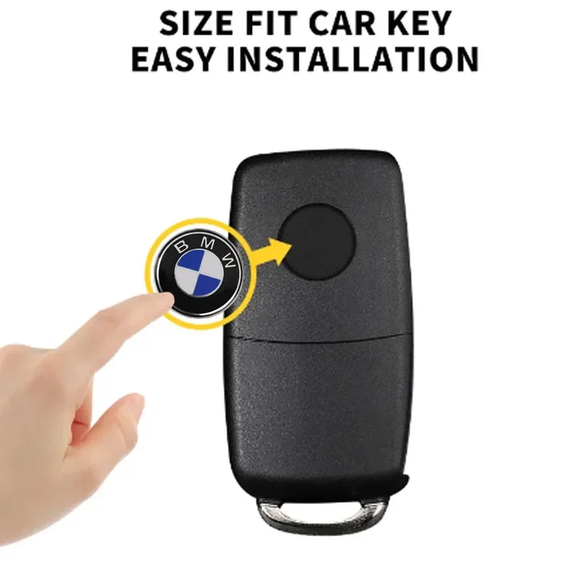 Emblema adhesivo para llave remota de coche de aluminio, 11/14mm, accesorios para BMW Performance F30 F10 E90 F20 E46 E60 E70 E39 E36 E87 E92