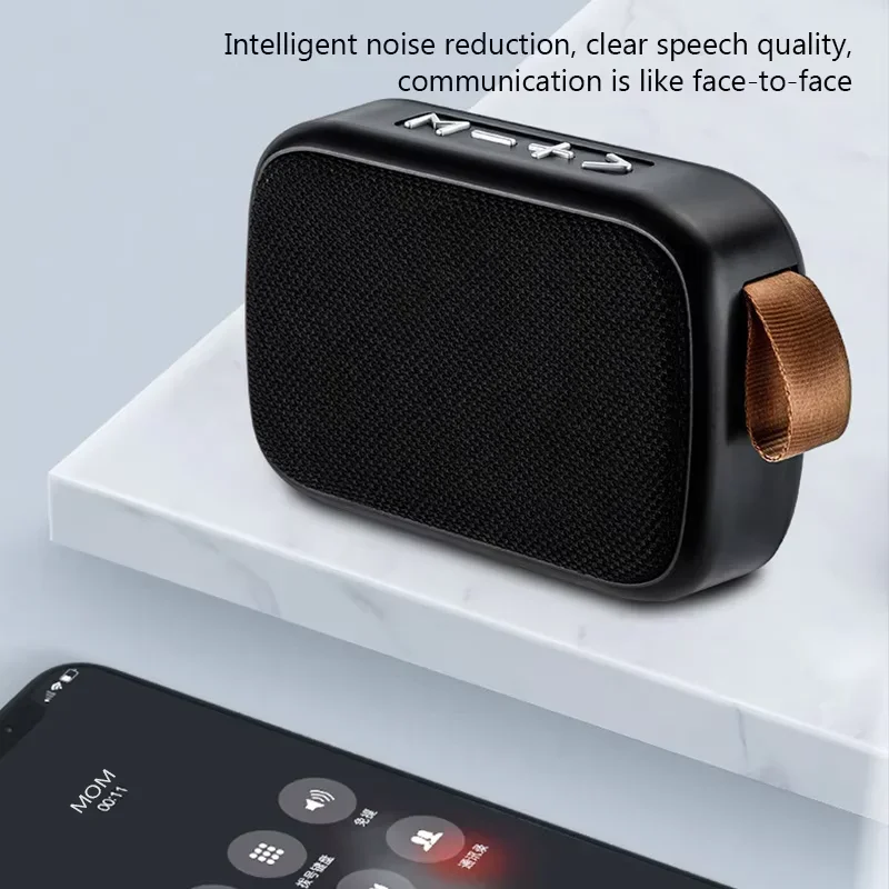 Mini altavoz Bluetooth inalámbrico con diseño de tela, soporte para tarjeta TF, sonido estéreo 3D, diseñado para uso en exteriores