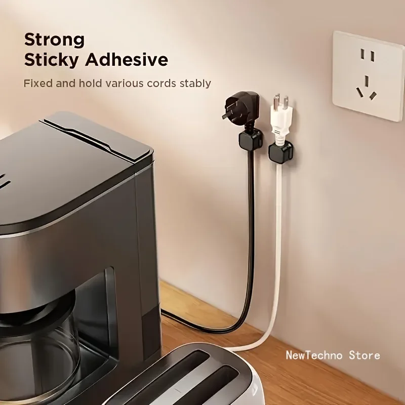 Magnetic Cable Organizer, Wall-Mounted Data Cable Management Clips, Cord Holder, Plug Hook for Desk Organization