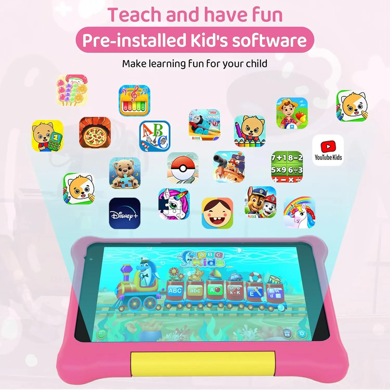 Uero crianças tablet 7 Polegada android 13 comprimidos quad core 5gb ram 32gb rom 2500mah câmera dupla bluetooth wifi controle parental pc pad