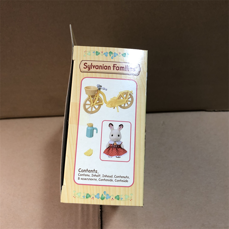 Sylvanian family Anime Girl Figures Calico critters Furniture Set chocolate rabbit girls cycling ride