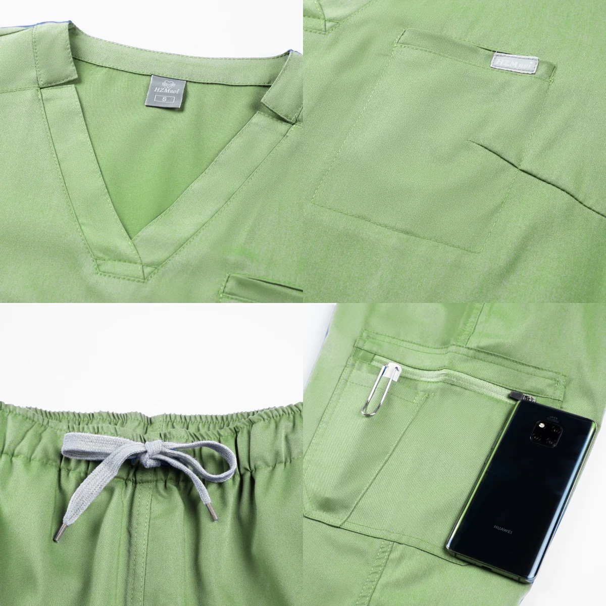 Accesorios de médico de manga corta para mujer, uniformes médicos elásticos con estilo para Hospital, uniforme de enfermera, Spa médico