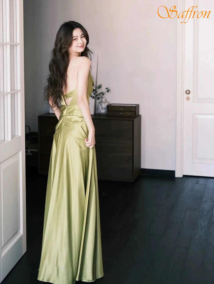 Gaun Malam Elegan Model A-Line Satu Bahu, Gaun Selebriti Berkualitas Tinggi, Gaun Prom yang Anggun