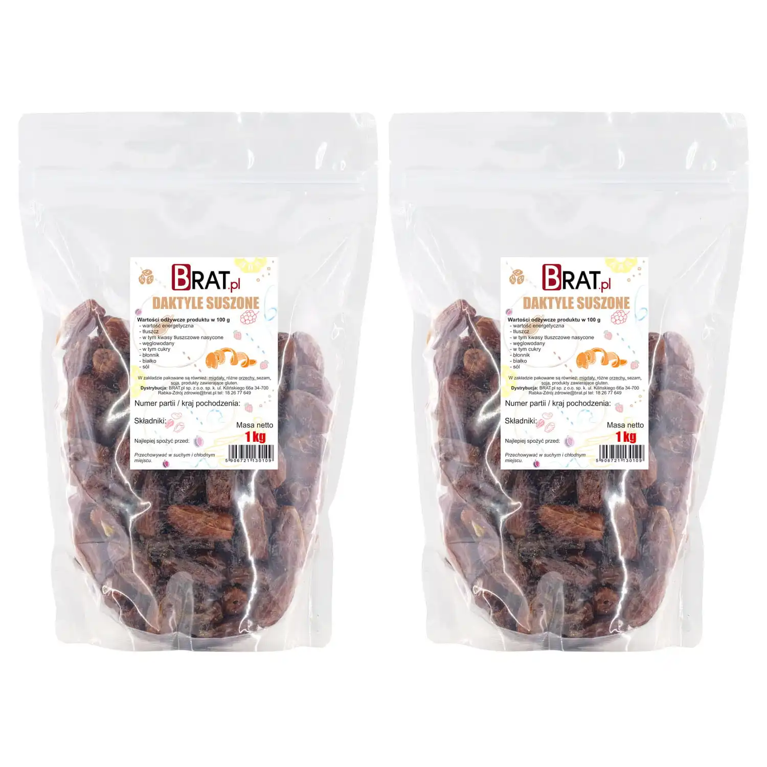 Daktyle suszone zestaw 2 x 1kg