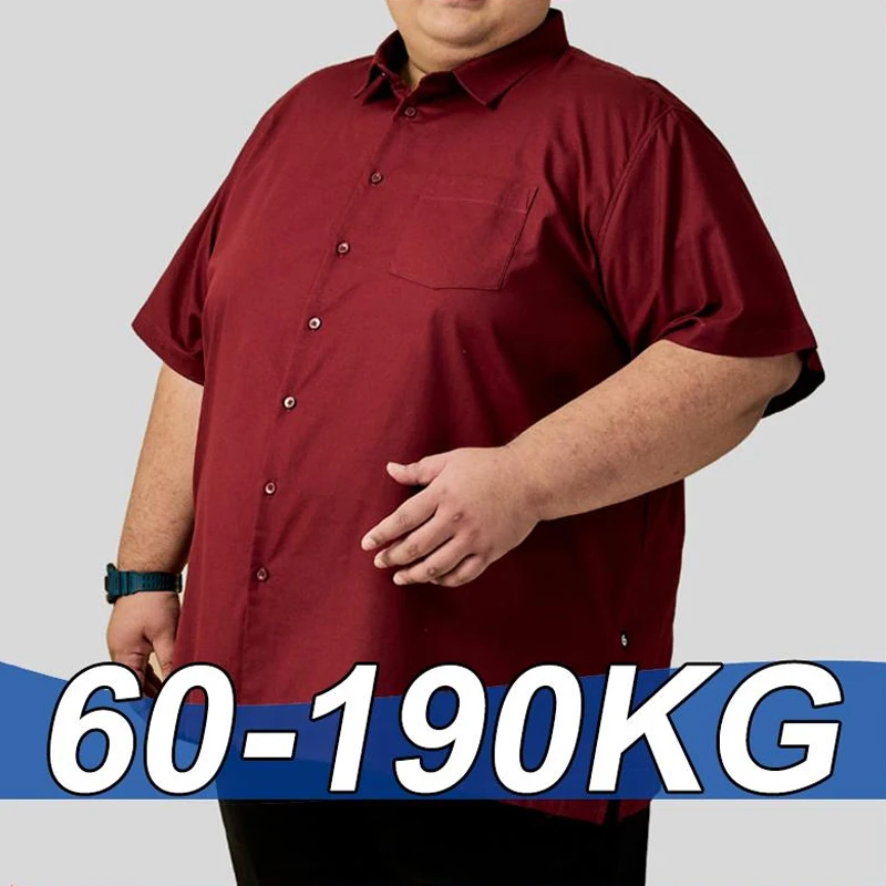 Männer Hemd Plus Größe Sommer Kurzarm Business Arbeit Hemd Lose Fit Komfortable Übergroßen T Shirt designer kleidung männer