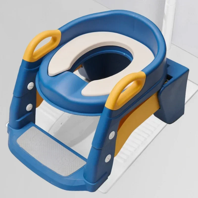 Stepped Children's Toilet Foldable Storage Foot Stool Multi-functional Toilet Boy Girl Baby Toilet Training Kids WC with Ladder