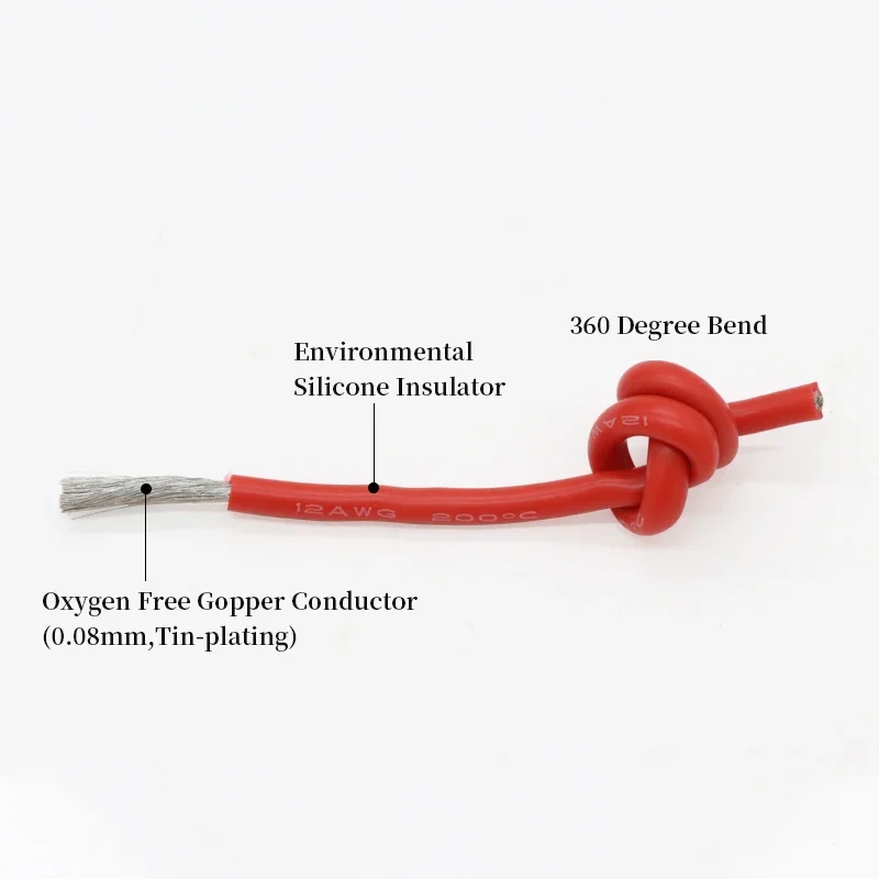 1M/5M Nhiệt Cáp 30 28 26 24 22 20 18 16 15 14 13 12 10 AWG Cực Mềm Dây Silicone Cao Nhiệt Độ Linh Hoạt Đồng