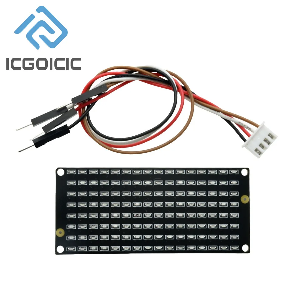 Modulo display a matrice LED 8*16 – Interfaccia I2C, 3,3 V~5 V per Arduino, progetti fai da te Micro:bit e Raspberry Pi