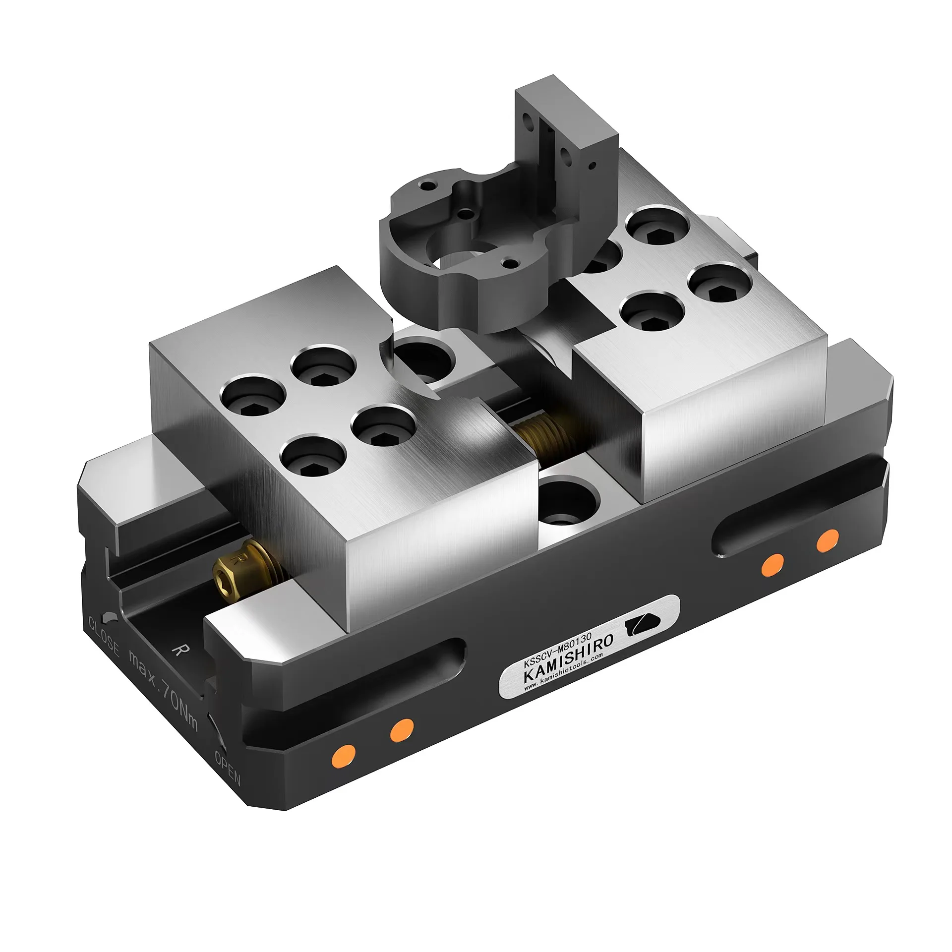 Kamishiro 130*80Mm Catok Pemusatan Mandiri Rahang Lembut untuk Mesin Penggilingan 5thaxis Makro Grip Lang Catok Kompatibel Wakil Presisi Tinggi
