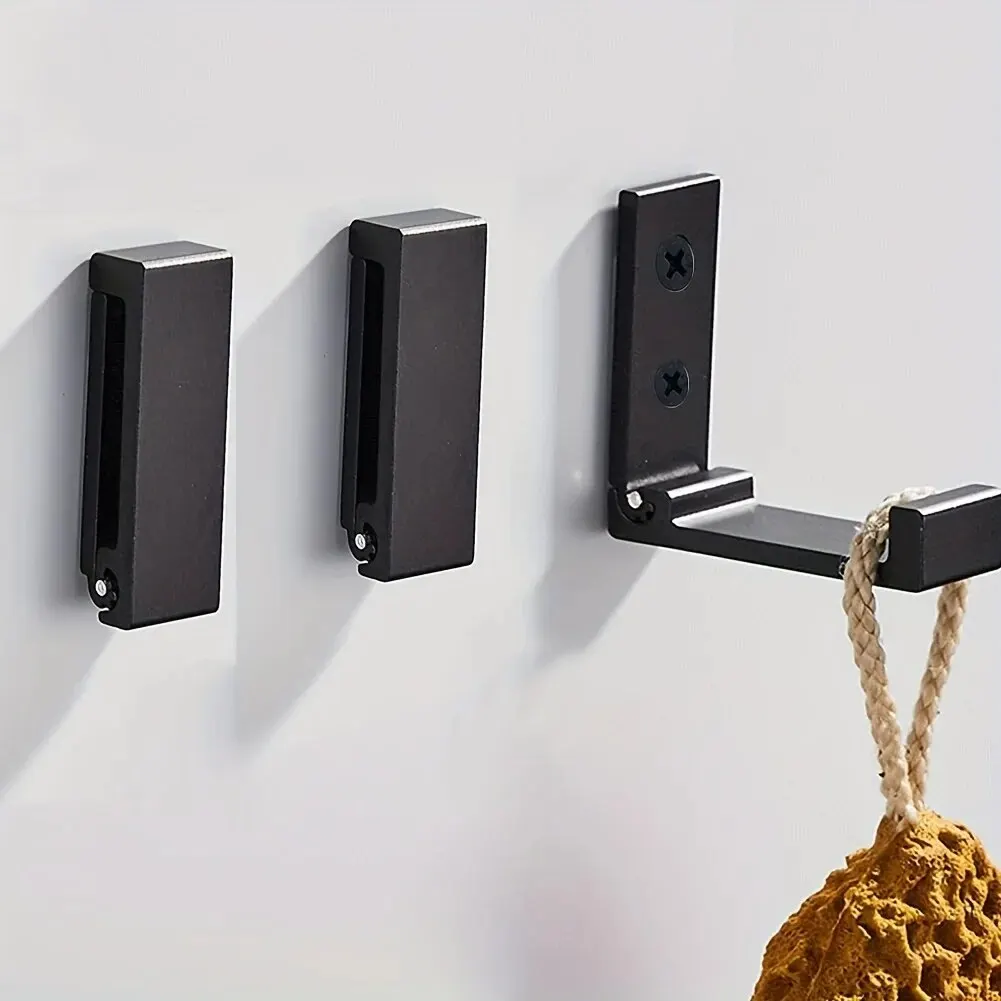 4 Stück robuste Klapphaken aus Aluminiumlegierung – Wandmontage, rostbeständige Klapphaken zum Aufhängen von Mänteln, Handtüchern, Hüten, Taschen