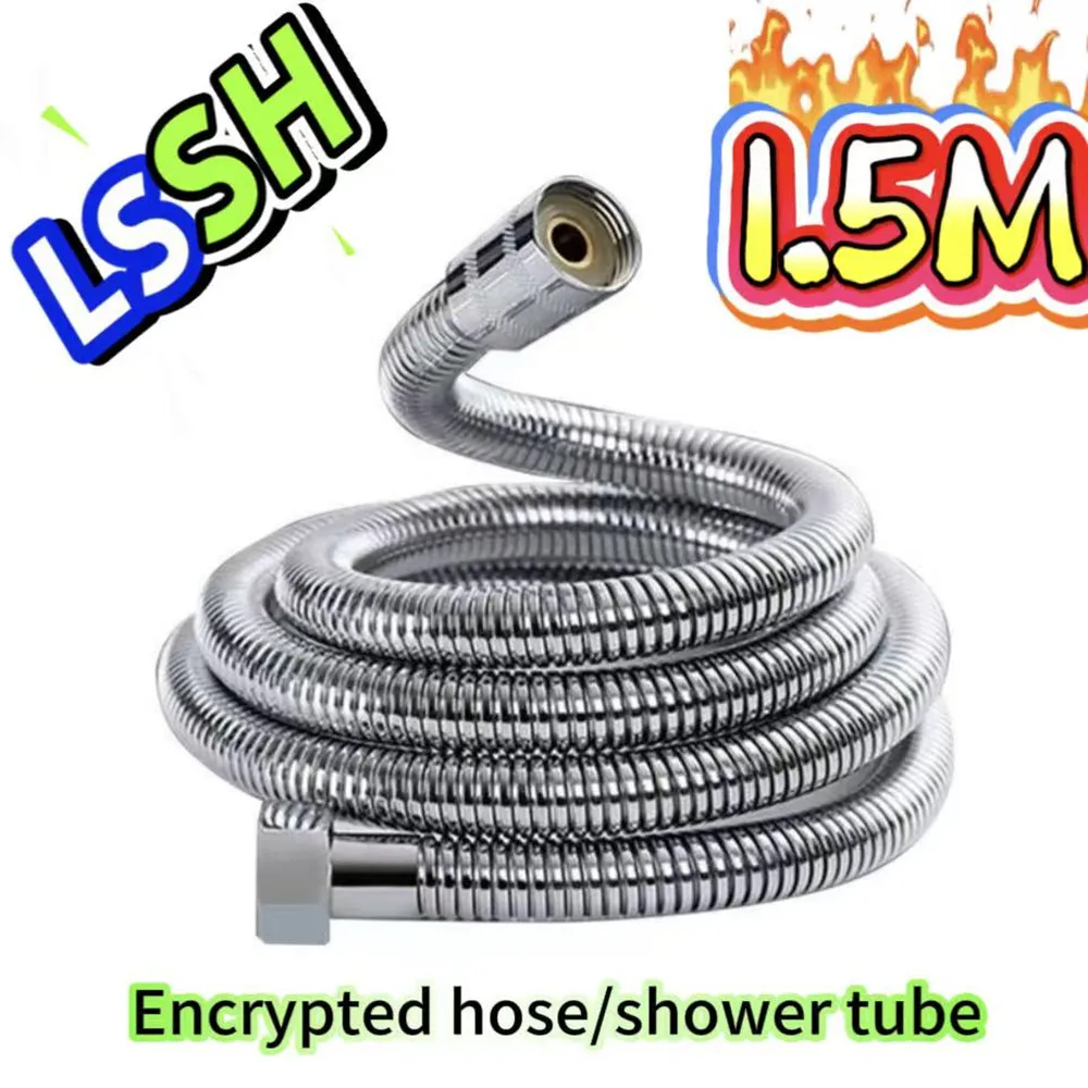 ท่อสายฝักบัวสแตนเลส LSSH แบบยืดหยุ่น สำหรับอุปกรณ์ห้องน้ำ ท่อสายฝักบัว ทนทานสูง ใช้ได้ทั้งน้ำร้อนและน้ำเย็น