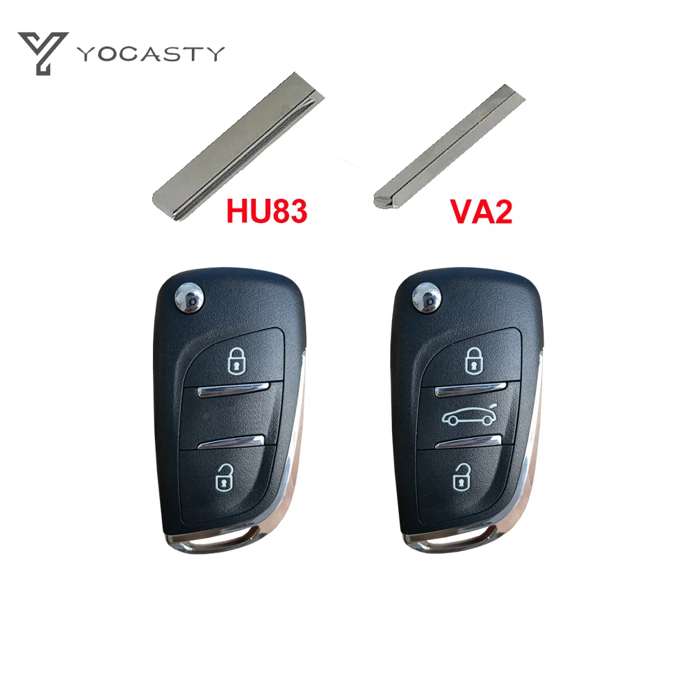 YOCASTY модифицированный откидной чехол для удаленного ключа автомобиля для Citroen C2 C3 C4 C5 Berlingo для Peugeot 207 307 308 407 607 HU83 VA2
