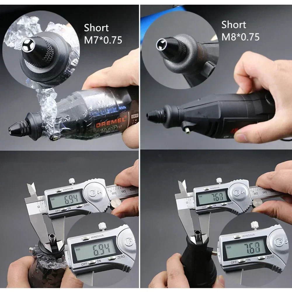 Universal Multi Drill Chuck Keyless 0,3-3,2mm Mini Keyless Bohrer Spannfutter Adapter für Dremel Rotary Tools Graveur Zubehör