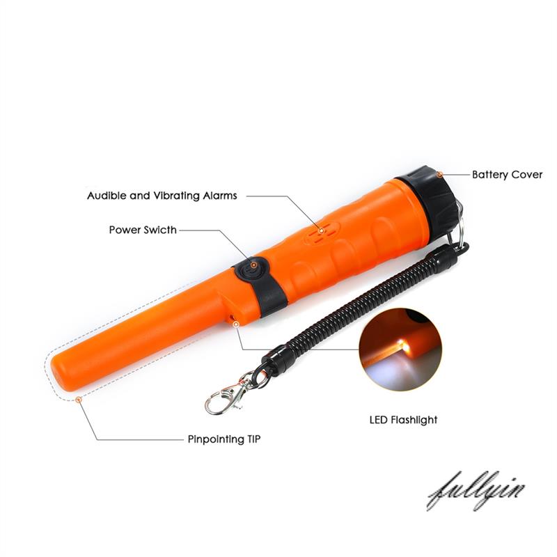 Haste de posicionamento totalmente à prova d'água, detector de metal completo com luz led, 10 metros de posicionamento subaquático totalmente à prova d'água