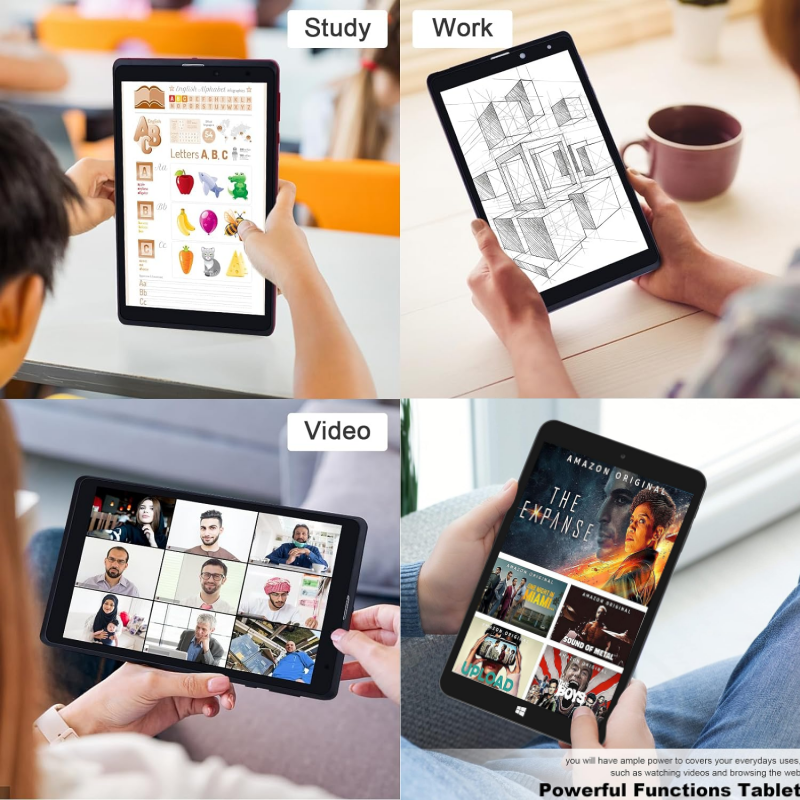 8 ZOLL Plus Windows 10 Tablets PC 1280*800 IPS Quad Core 2 GB/4 GB RAM 64 GB ROM 32-Bit/64-Bit Kostenloser OTG-Adapter Geschenk Dual-Kamera