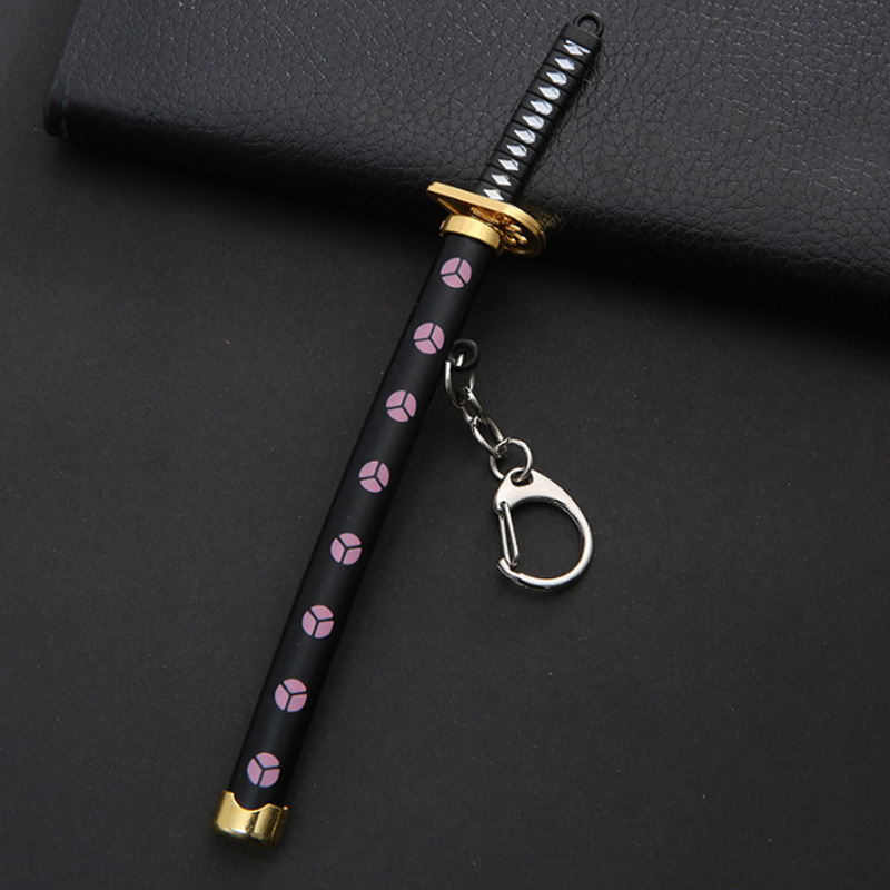 8 Style Mini Roronoa Zoro Sword Brelok do kluczy dla mężczyzn Klamra Uchwyt narzędziowy Pochwa Katana Szabla Breloki do kluczy samochodowych Prezent Breloki do kluczy