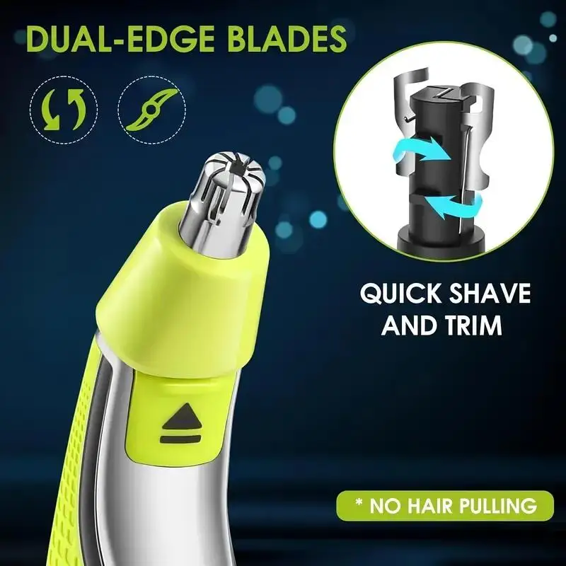 Cabezales de repuesto para recortador de pelo de nariz, compatibles con Philips One Blade y OneBlade Pro, afeitadora resistente al agua con cuchillas de doble filo, 1 Uds.