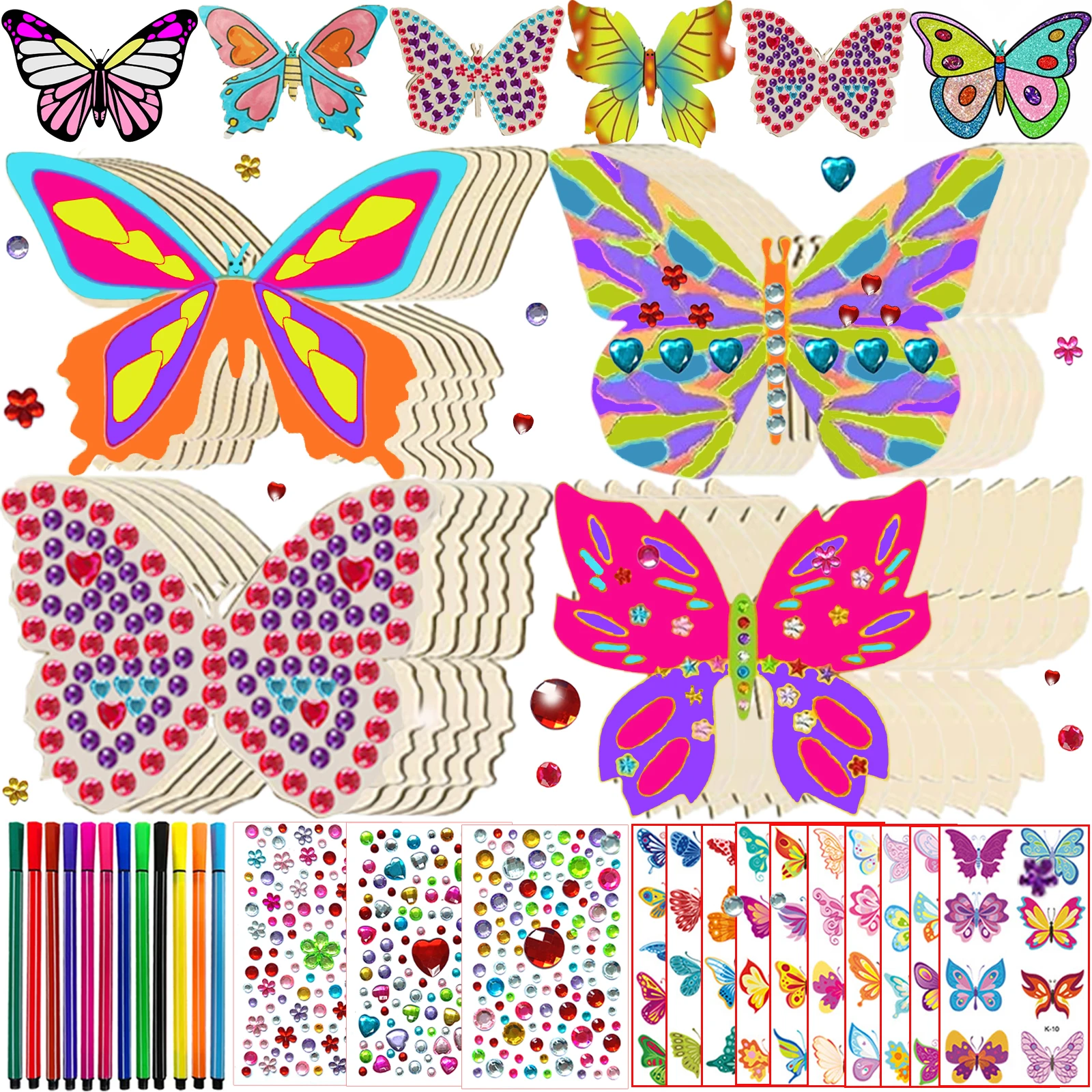 354-Schmetterlings-Bastelsets, Schmetterlingsdekorationen, handgefertigte DIY-Geburtstagsgeschenke, DIY-Geburtstags-Bastelsets