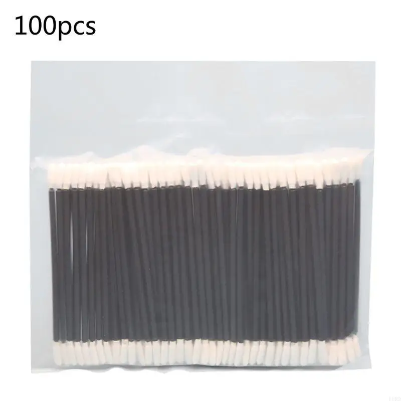 L8RD 100pcs consejos poliéster doble cabeza limpiando hrivites hrivites sin polvo para impresoras