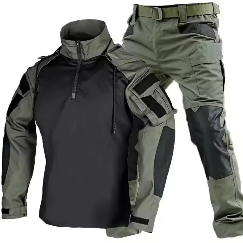 Outdoor Uniform Taktische Anzüge Tragen Beständig T-Shirt Kapuze Hosen Männer Kleidung Kampf Shirts Airsoft Paintball Jagd Kleidung