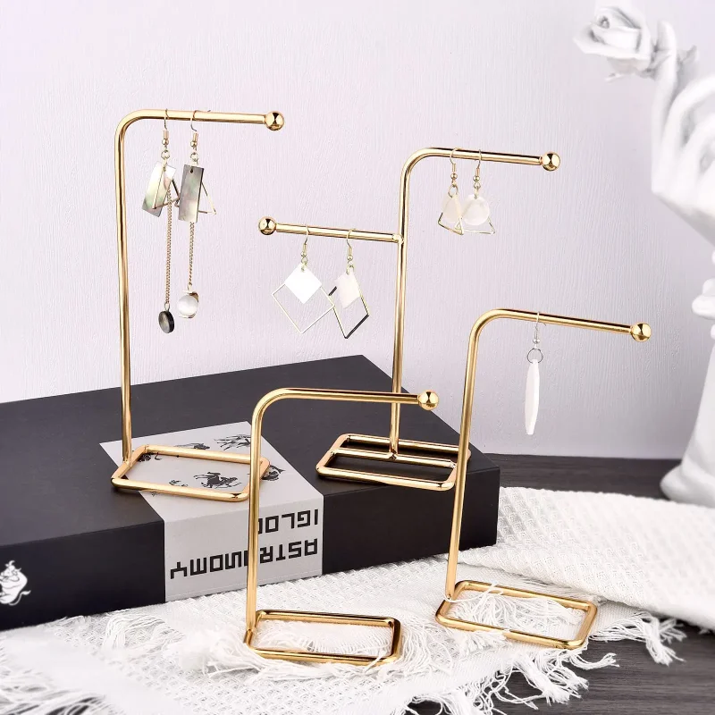 Metal Brinco Display Stand para Colar e Bolsa, Múltiplas Formas Jóias Titular, Chaveiro