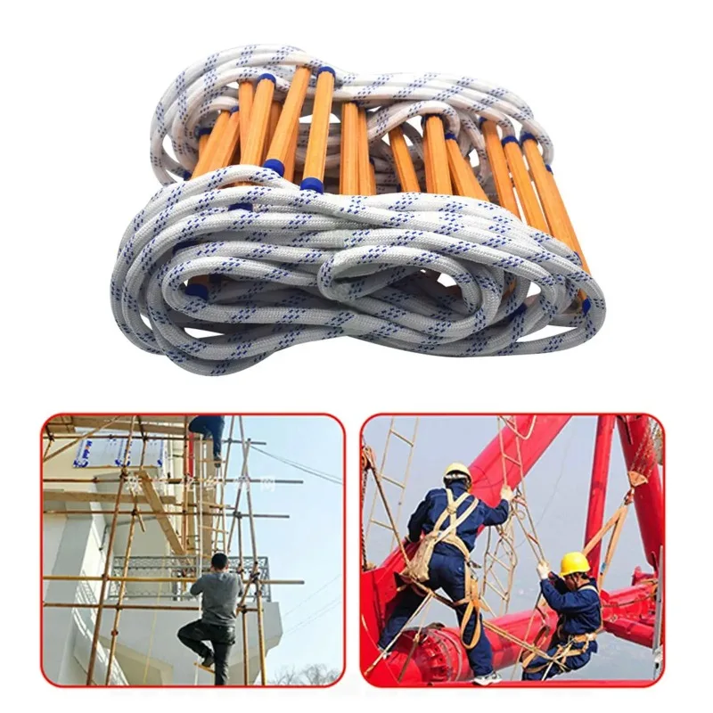 Emergency Escape Ladder Rope Portable Fast To Deploy Flame Resistant