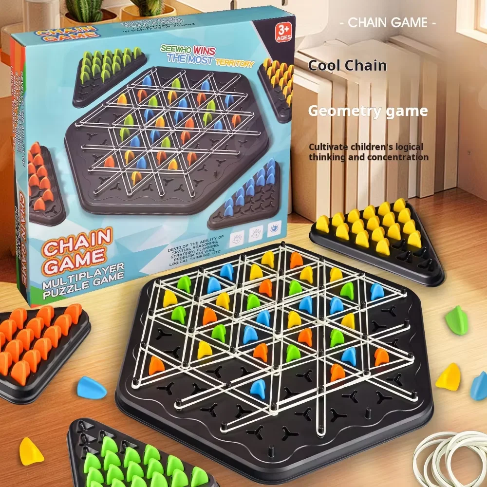 Chain Triangle Chess Splendor Duel Board Game Strategy Game for Kids and Adults Fun Family Game Logic Chess Track Tables Game