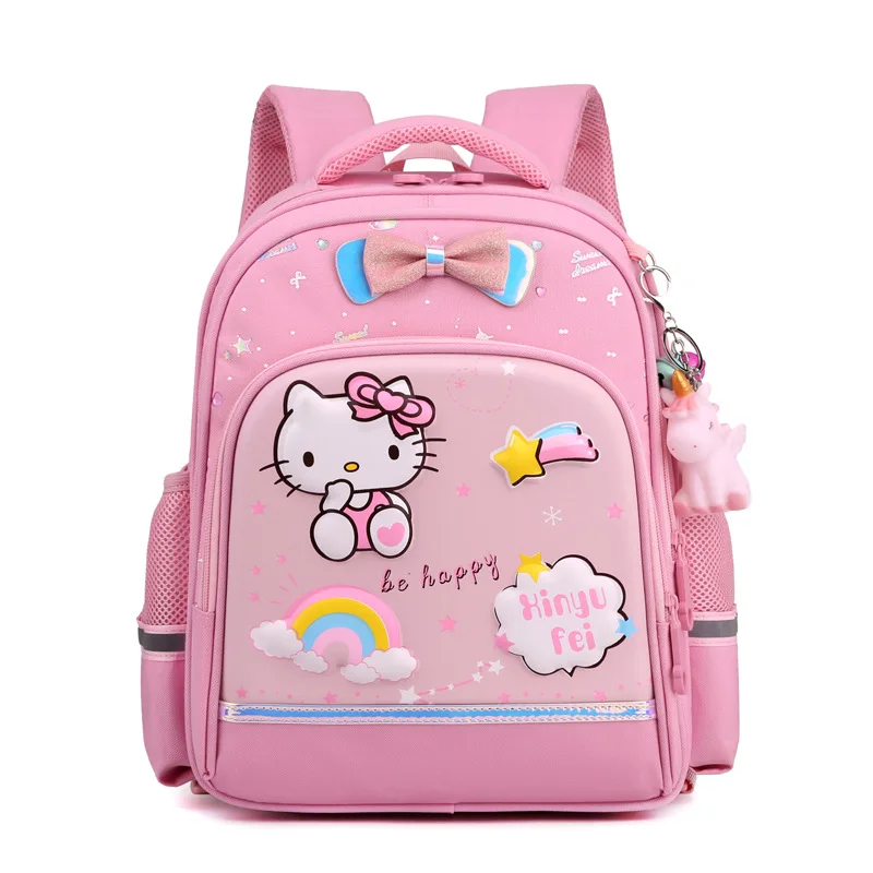 Sanrio Neue Hello Kitty Student Schultasche Niedlicher Cartoon Große Kapazität Kinder Leichter Doppelschulterrucksack