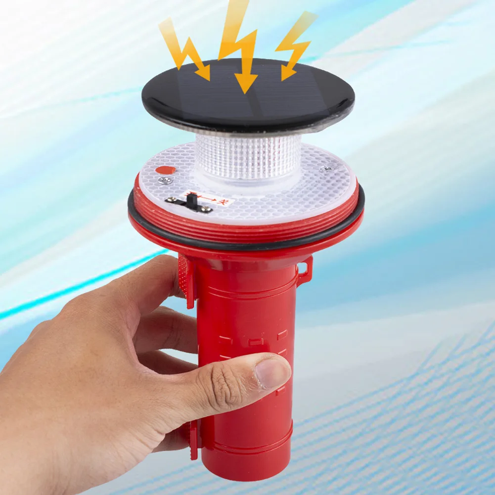 Solar Charging LED Portable Flashlight 2KM Visual Distance Multifunctional Signal Light 65 Degree Anti-Fog for Marine Navigation