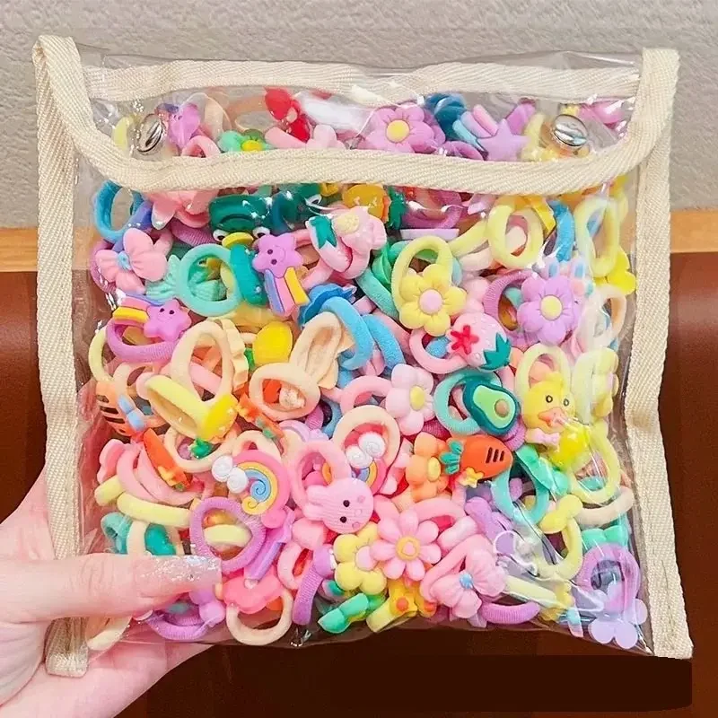 50/40/30 peças de elásticos fofos para crianças não prejudicarão pelos com boa elasticidade. Tiaras para bebês e meninas fofas