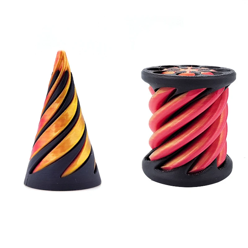3D พิมพ์เกลียวกรวยของเล่นเป็นไปไม่ได้พีระมิด Passthrough ประติมากรรมผ่านพีระมิด Fidget ของเล่น Mini Vortex ด้ายภาพลวงตา