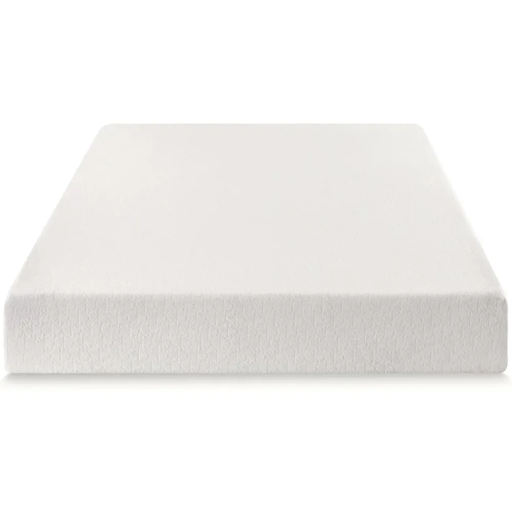 10 inch Twin Mattress XL Long, Bed-In-A-Box, Green Tea Memory Foam,White