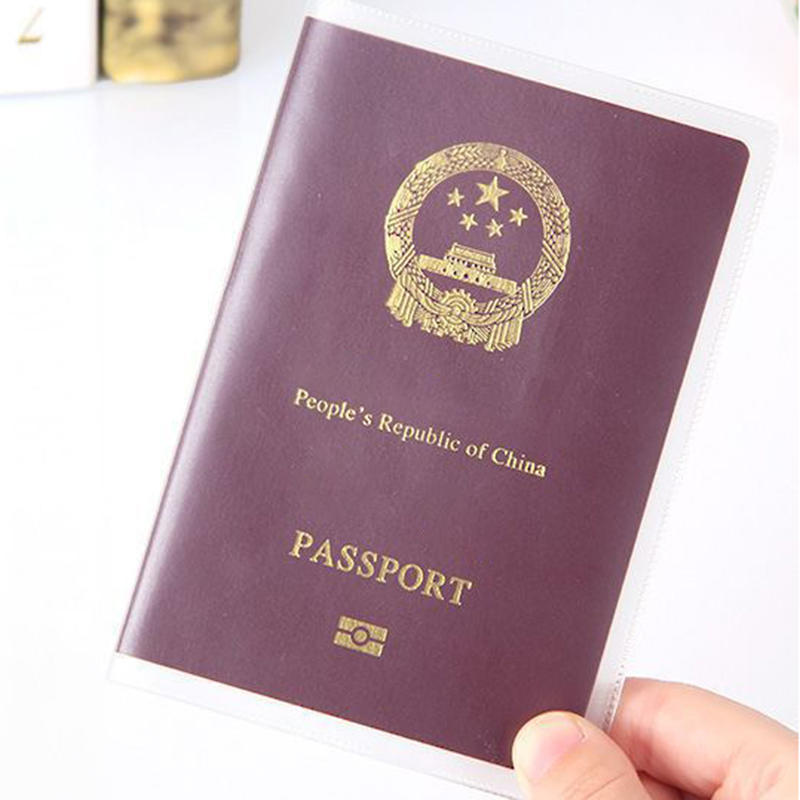 6/18 pçs capa de passaporte saco de viagem passaporte protetor transparente estilo fosco disponível com slot para cartão capa de passaporte
