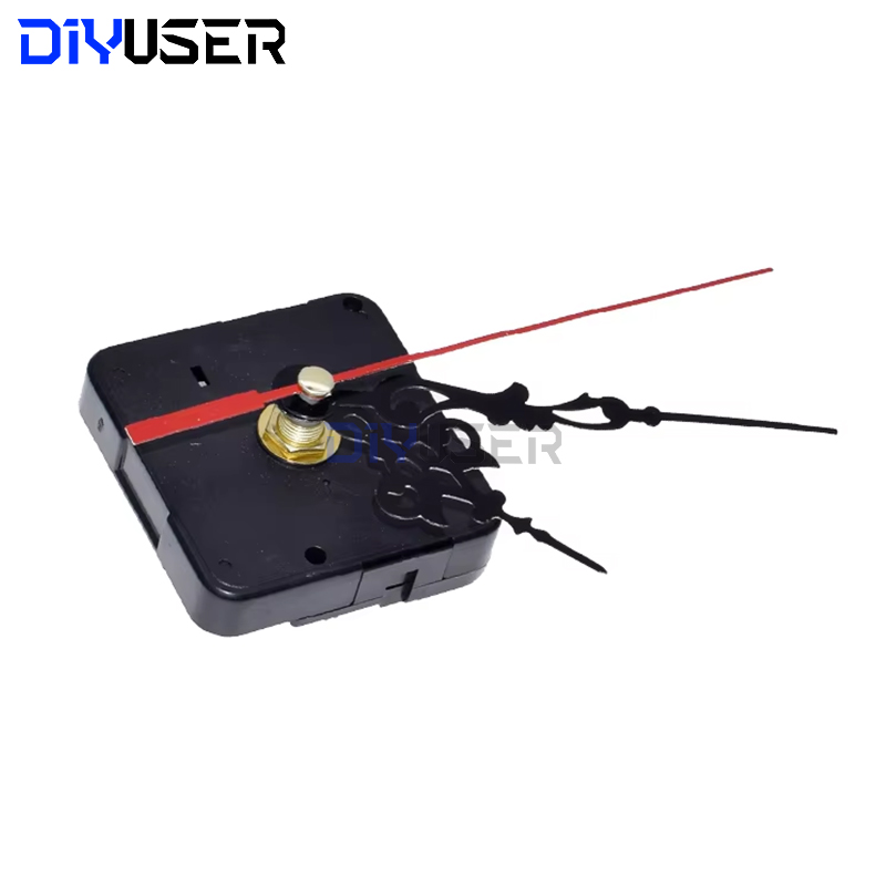 DIYUSER HQ3268 Professional And Practical Quartz Wall Clock Movement Mechanism DIY Repair Tool Parts Kit with Red Hands