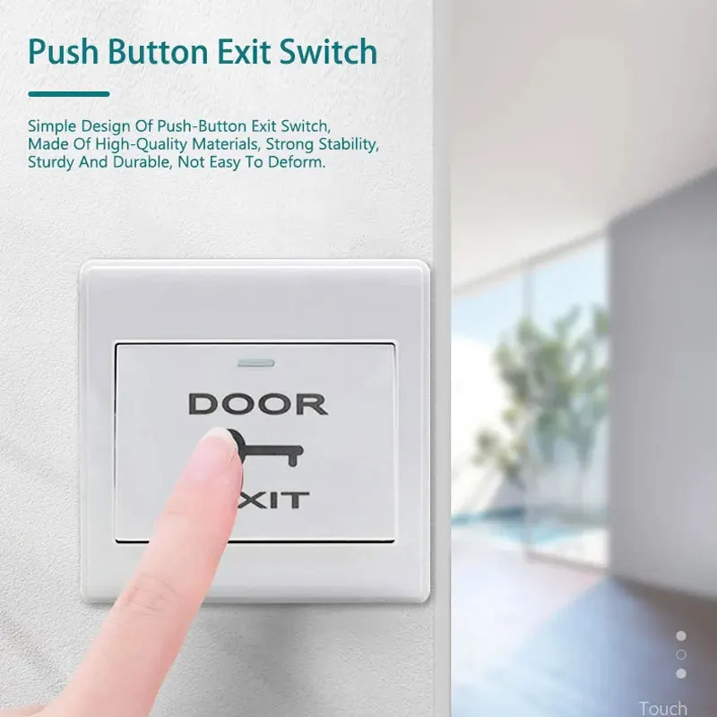 Exit Button With Bottom Box For  Door Access Switch Suitable For All Kinds Of Electric Lock