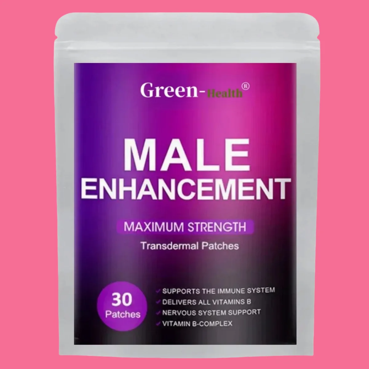Male Enhancement Transdermal Patches,enlarger, Bigger,longer,growth,thicker,30 Patches One Month Supply