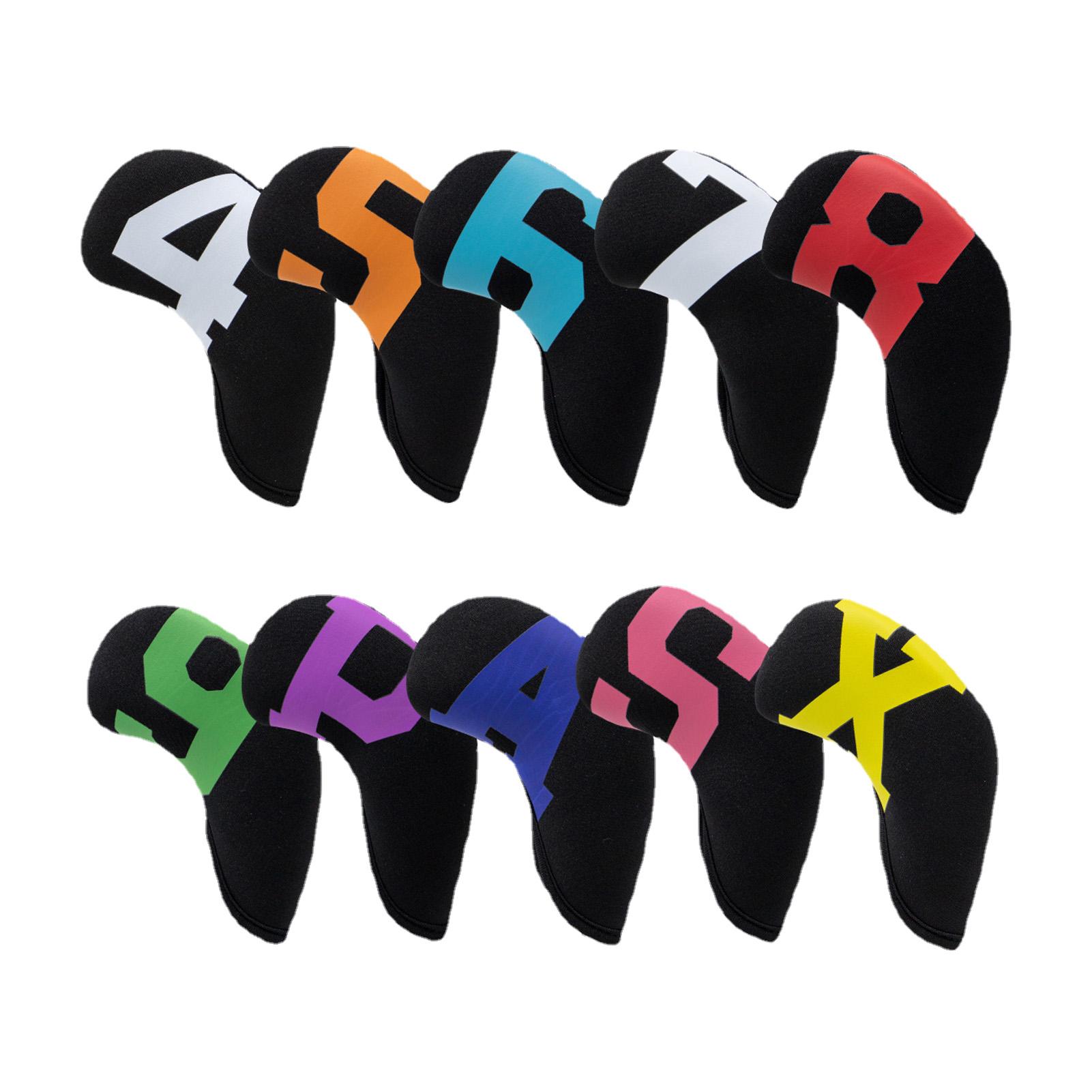 ゴルフクラブ用ポータブルアルミカバー,9または10ユニット,ゴルフクラブ用保護カバー,ヘッドカバー,ゴルフアクセサリー