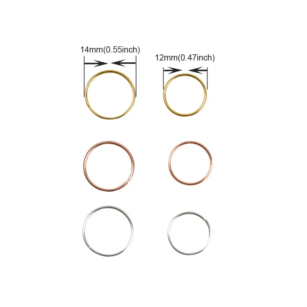 100 Cái/lốc Vàng/Bạc Tóc Bện Dreadlock Đính Hạt Tay Kẹp Viền Vòng Vòng Tròn Appro 13Mm Lỗ Bên Trong