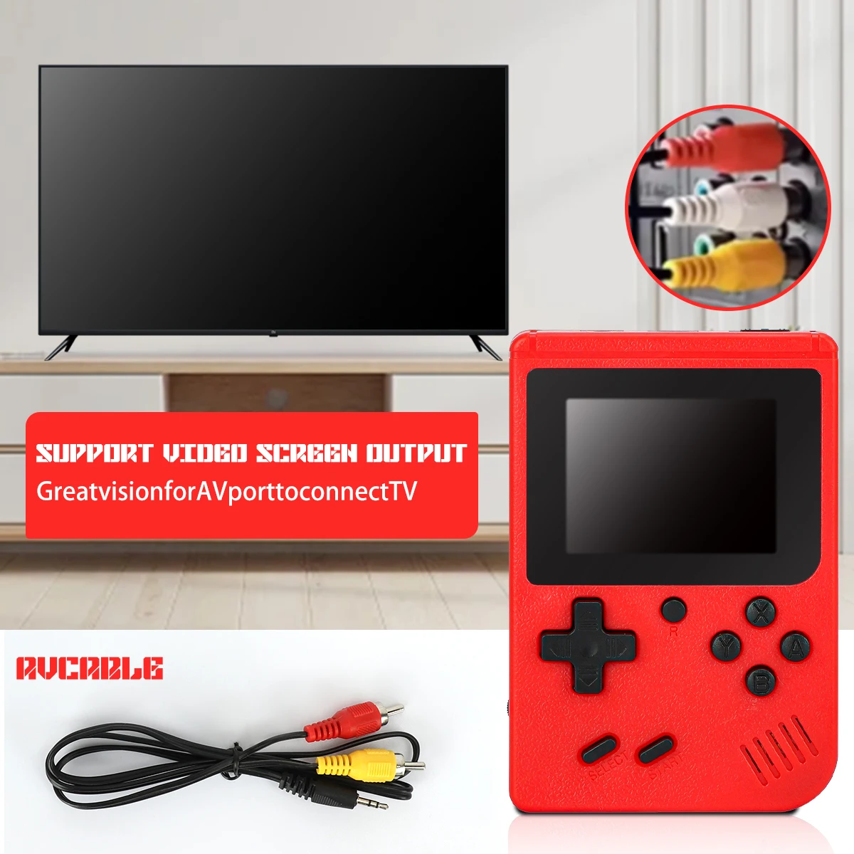 Multiple colors Retro Classic Games Children's Handheld Small Game Console Hundreds Of Game Charging Can Connected To The TV