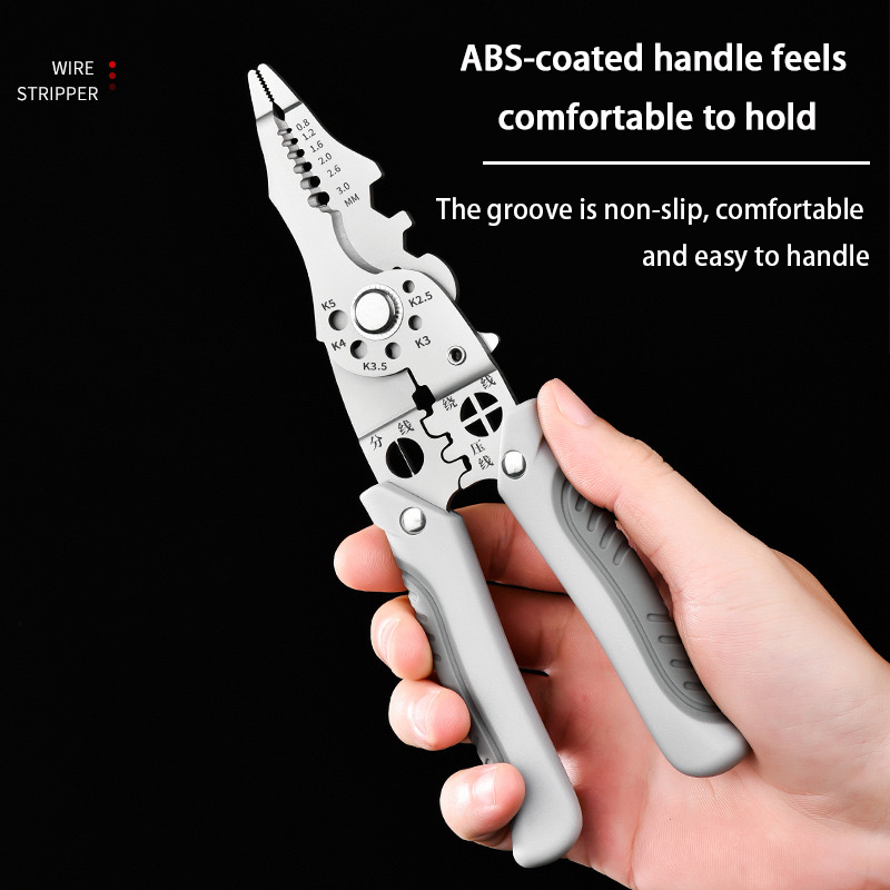 Электрические Плоскогубцы Для Зачистки Проводов, Долговечные Клещи Для Резки И Обжима Кабеля Из Нержавеющей Стали Для Электриков