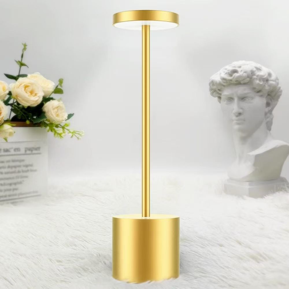 LED Classic Table Lamp USB Rechargeable Night Light Stepless Dimming Touch Desk Lamp 3 Colors Bedside Lamp Bar Hotel Decoration