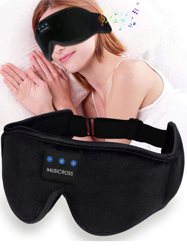 3D Bluetooth Sleeping Mask Headphones Eye Mask Comfortable Wireless Music Sleep Mask Noise Reduction Blackout Sleeping Mask