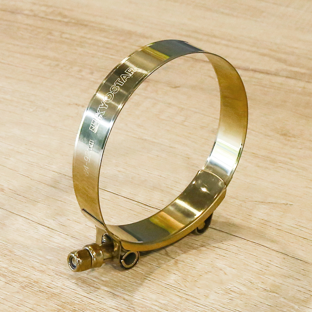 (レインボー&ゴールド) 1.75インチ～3.75インチ ネオクローム調整可能ステンレススチールホースクランプキット 53mm～105mm