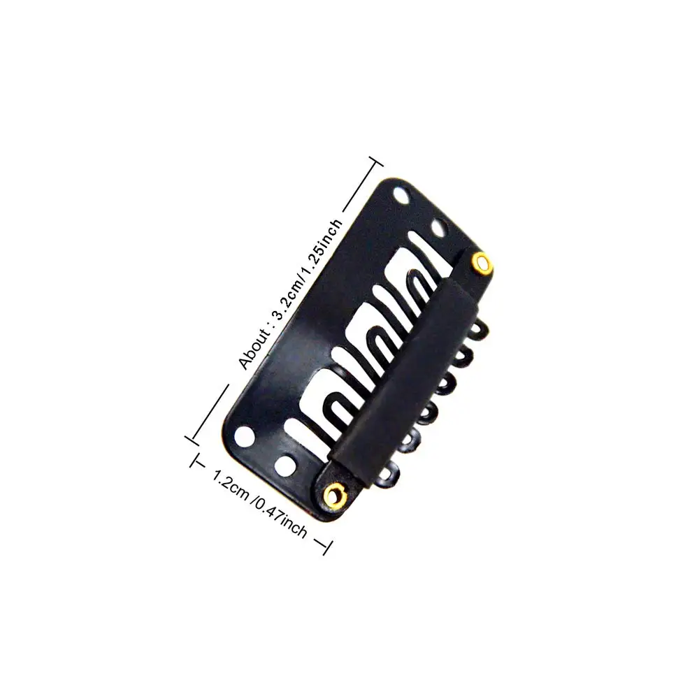20 Chiếc 32Mm Hình Chữ U Tóc Giả Kẹp Với Ốp Lưng Cho Tóc Phụ Kiện Dụng Cụ