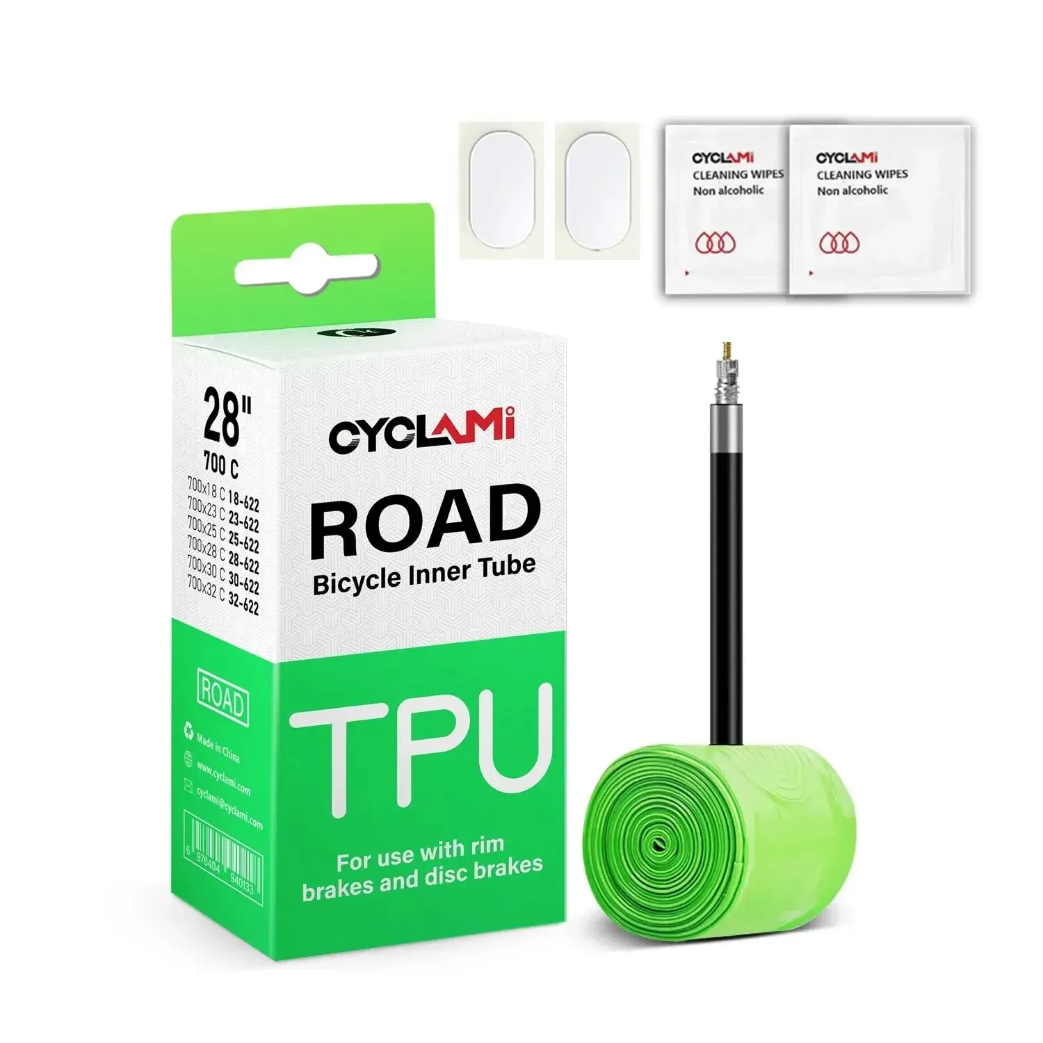 CYCLAMI Ultraleve 30g Tubo Interno de Bicicleta TPU Material 700C 18 32 Pneu de Bicicleta de Estrada 45mm 65mm 85mm Comprimento Válvula Francesa