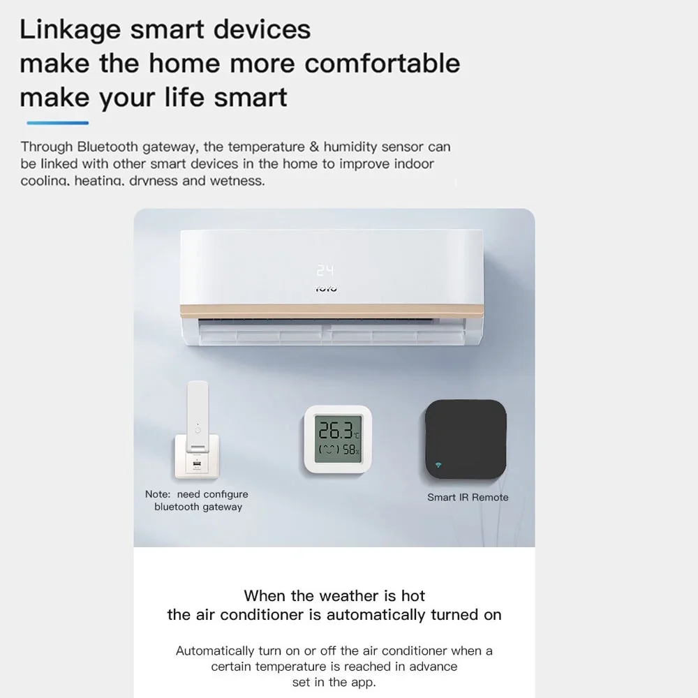 Sensor de temperatura y humedad con WiFi, higrómetro con retroiluminación, termómetro, compatible con Alexa y asistente de Google Home, Tuya Smart Life, nuevo