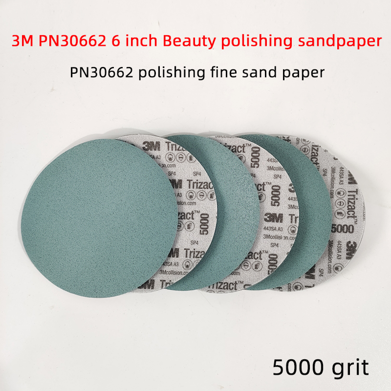 3M 30662 Trizact Foam Disc Pyramid Sandpaper 6 Inch 152mm Car Polishing Flocking Disc Finely Polished 5000 Grit Abrasive
