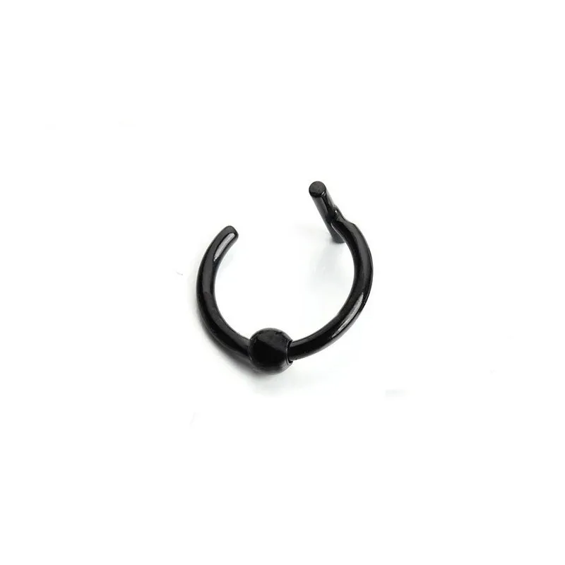 1Pc anelli per naso finto in acciaio inossidabile cerchi, anelli per setto anello per labbra con Clip a C Piercing al naso finto gioielli per il corpo Non forati per le donne