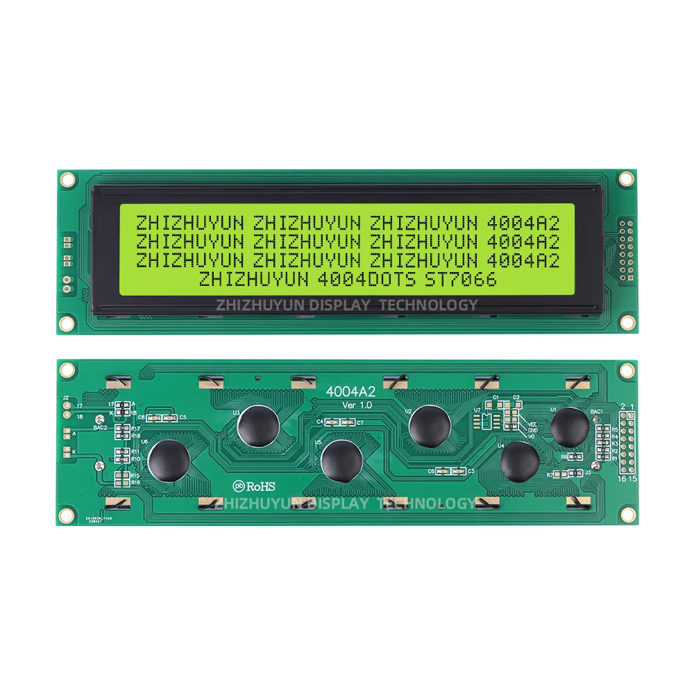 Película verde amarilla 40X4 4004 4004A2 módulo LCD de caracteres pantalla LCM puerto paralelo SPLC780D HD44780 con retroiluminación LED